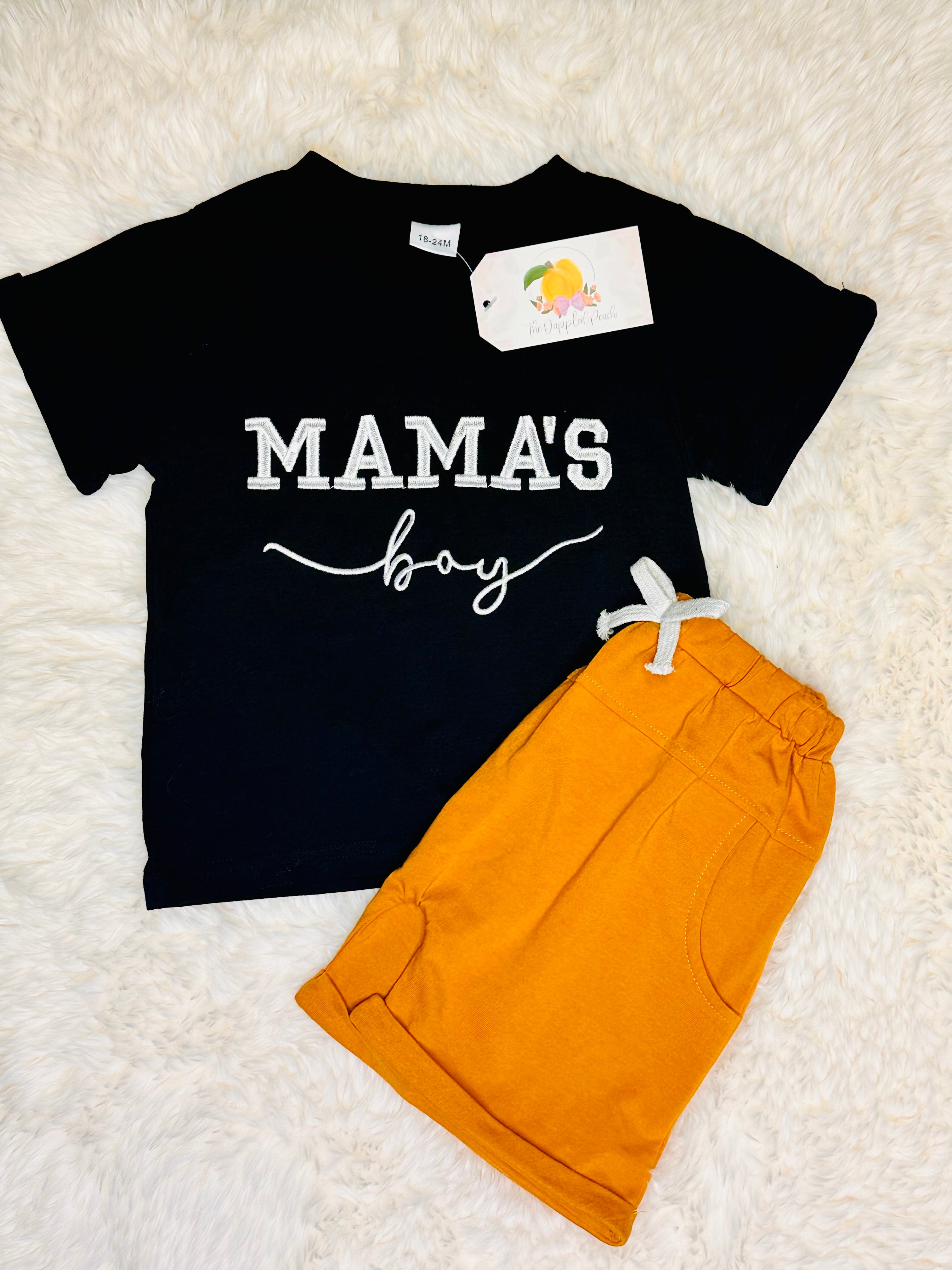 Mama's Boy Embroidered Set
