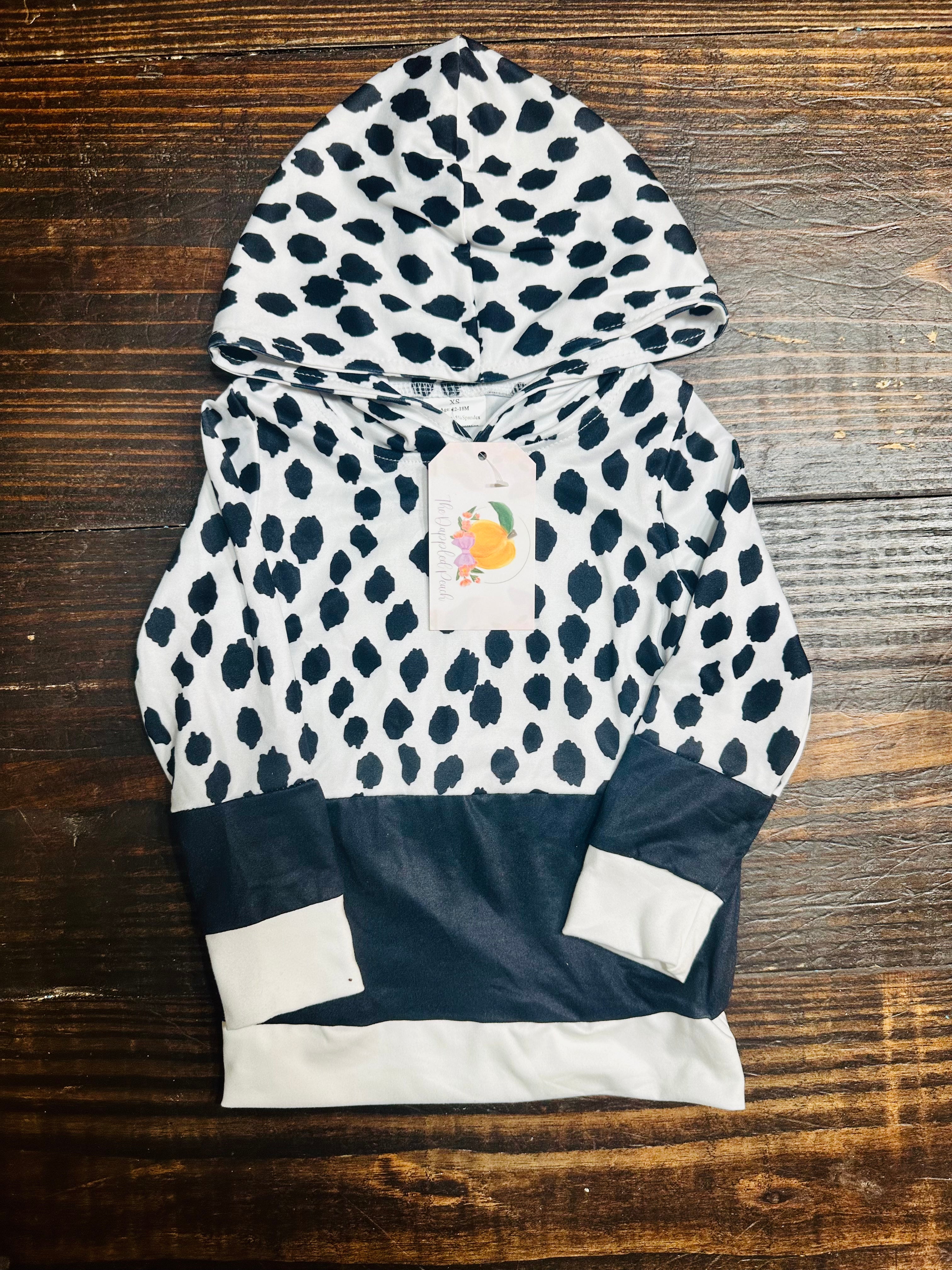 Black and White Spotted Pullover