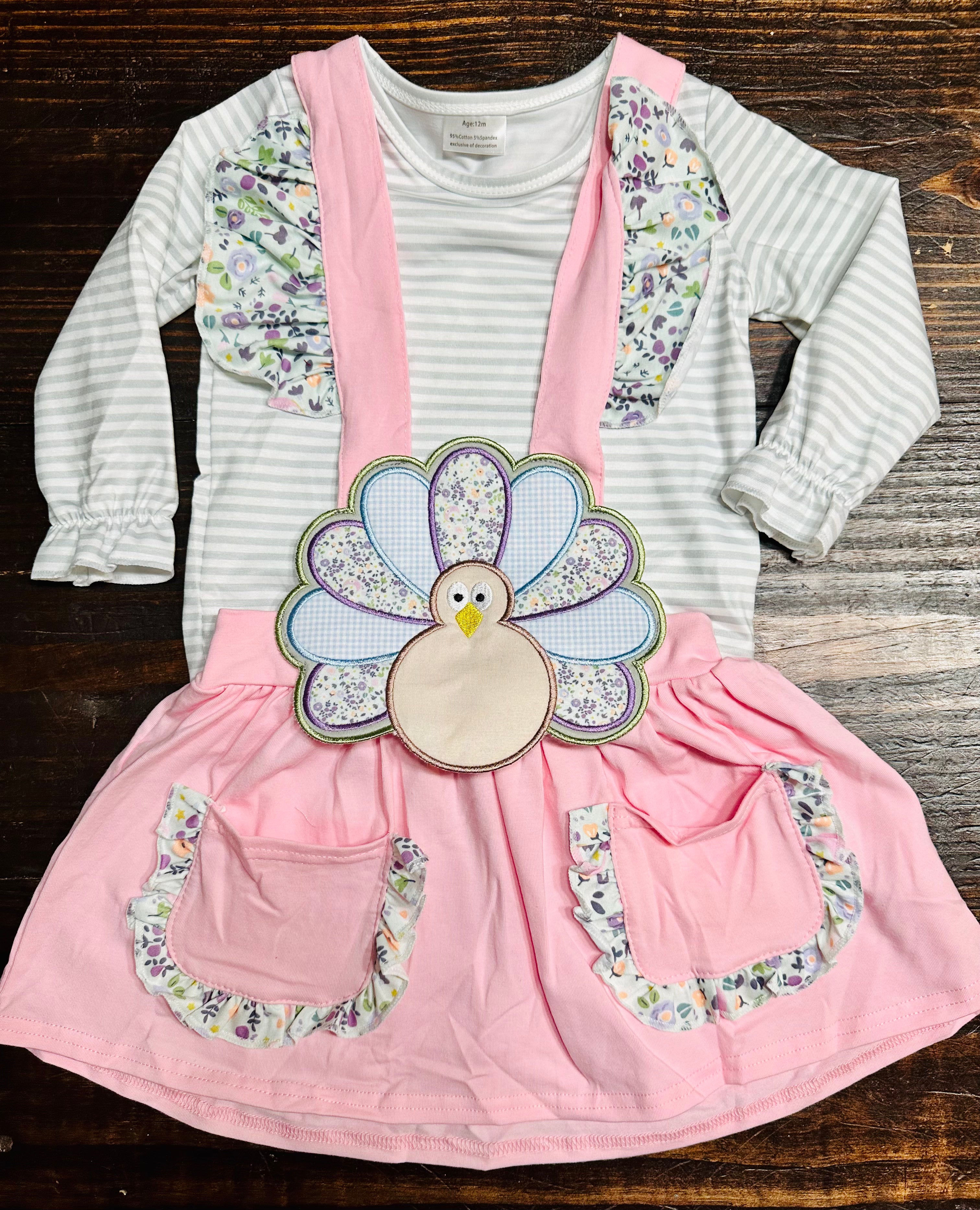 Floral Print Turkey Dress Set