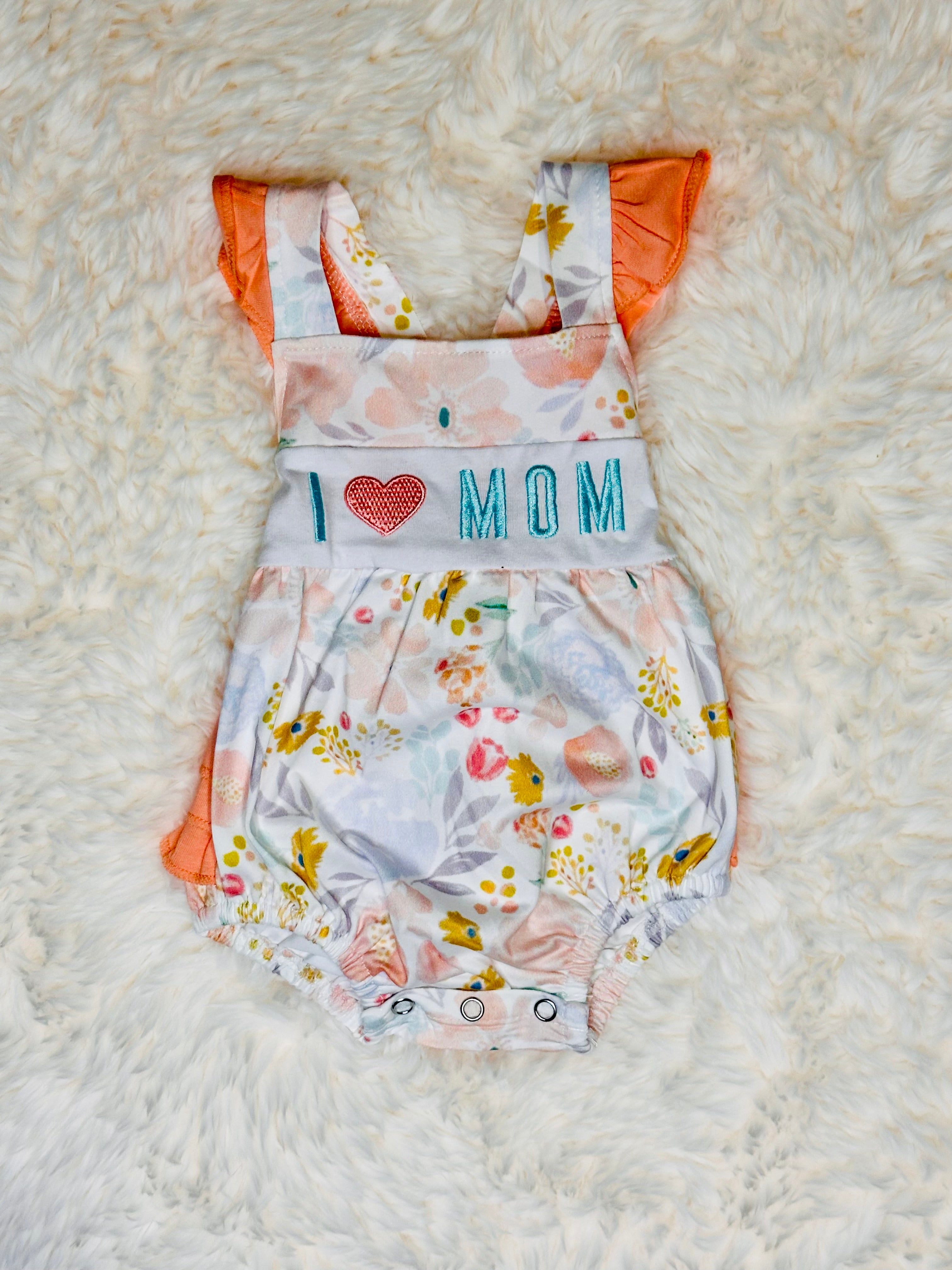 I Love Mom Ruffle Bubble