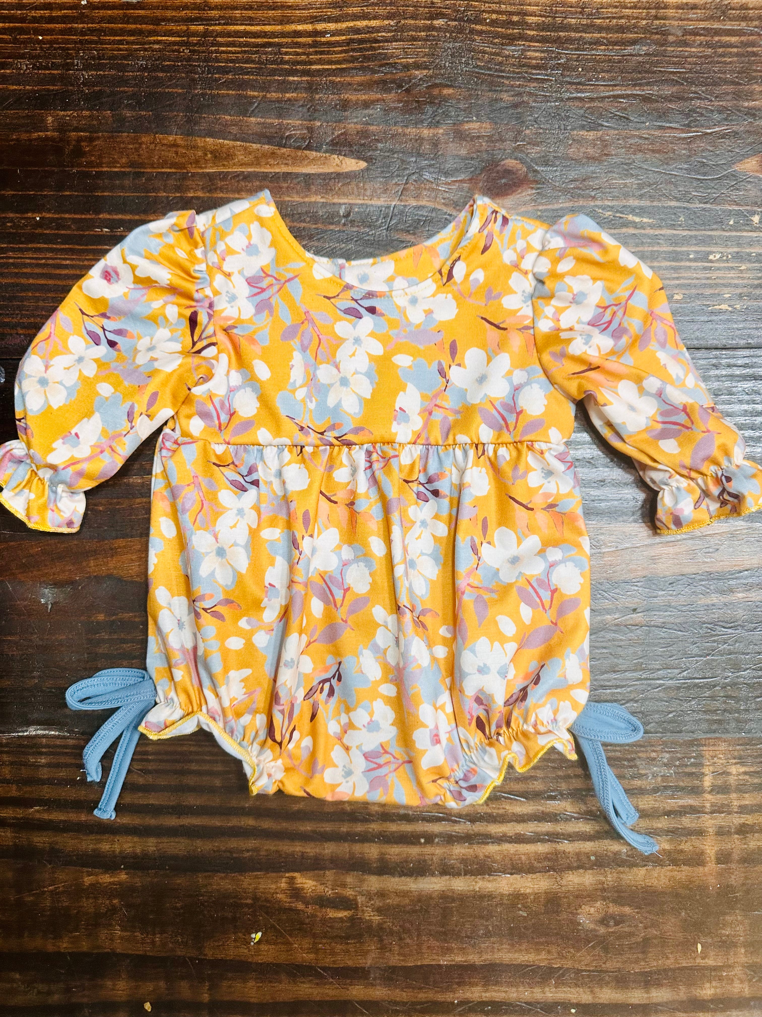 Yellow Floral Print Bubble