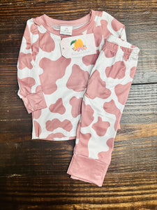 Cow Print PJ Set