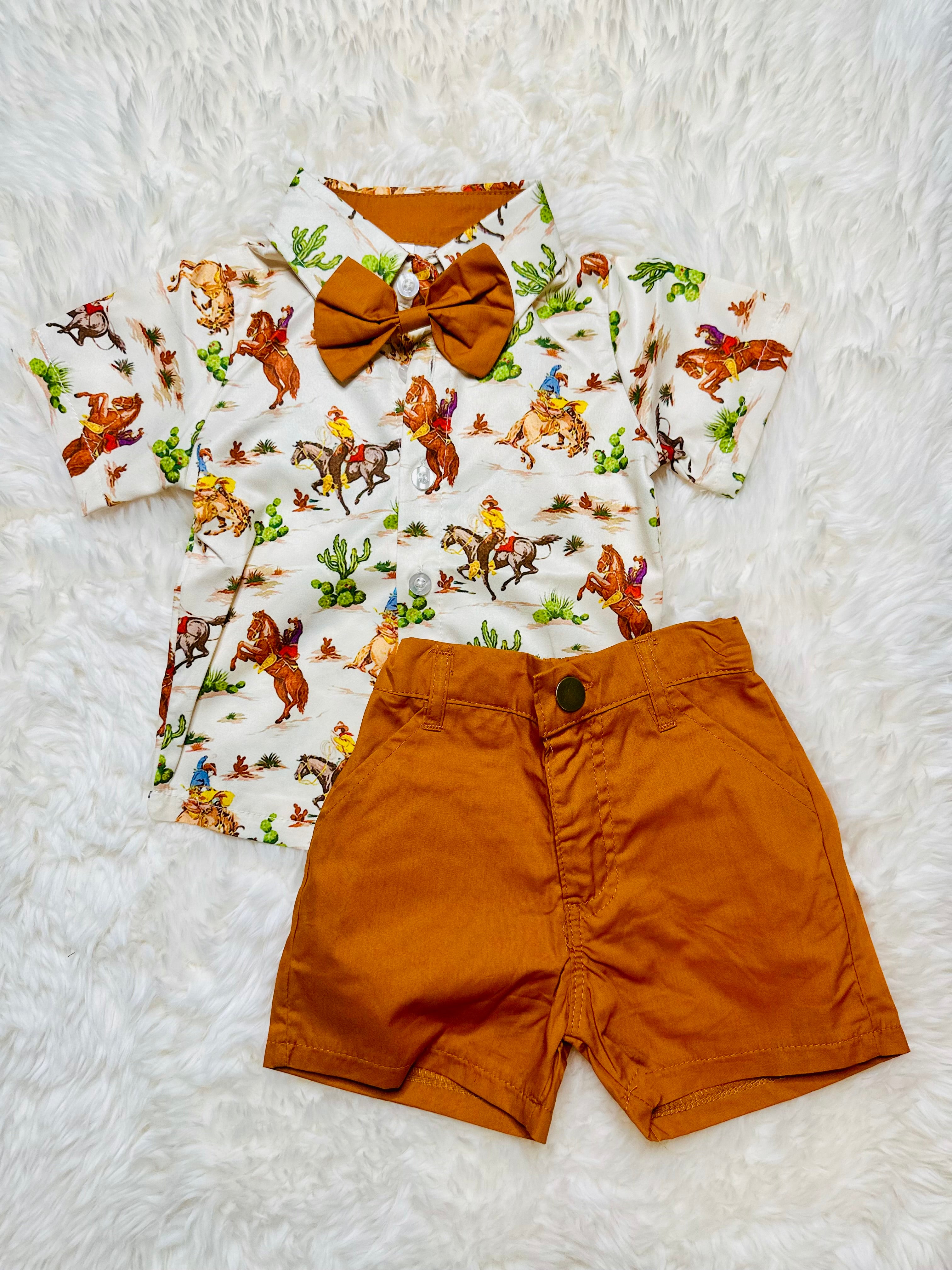 Brown Western Print Set