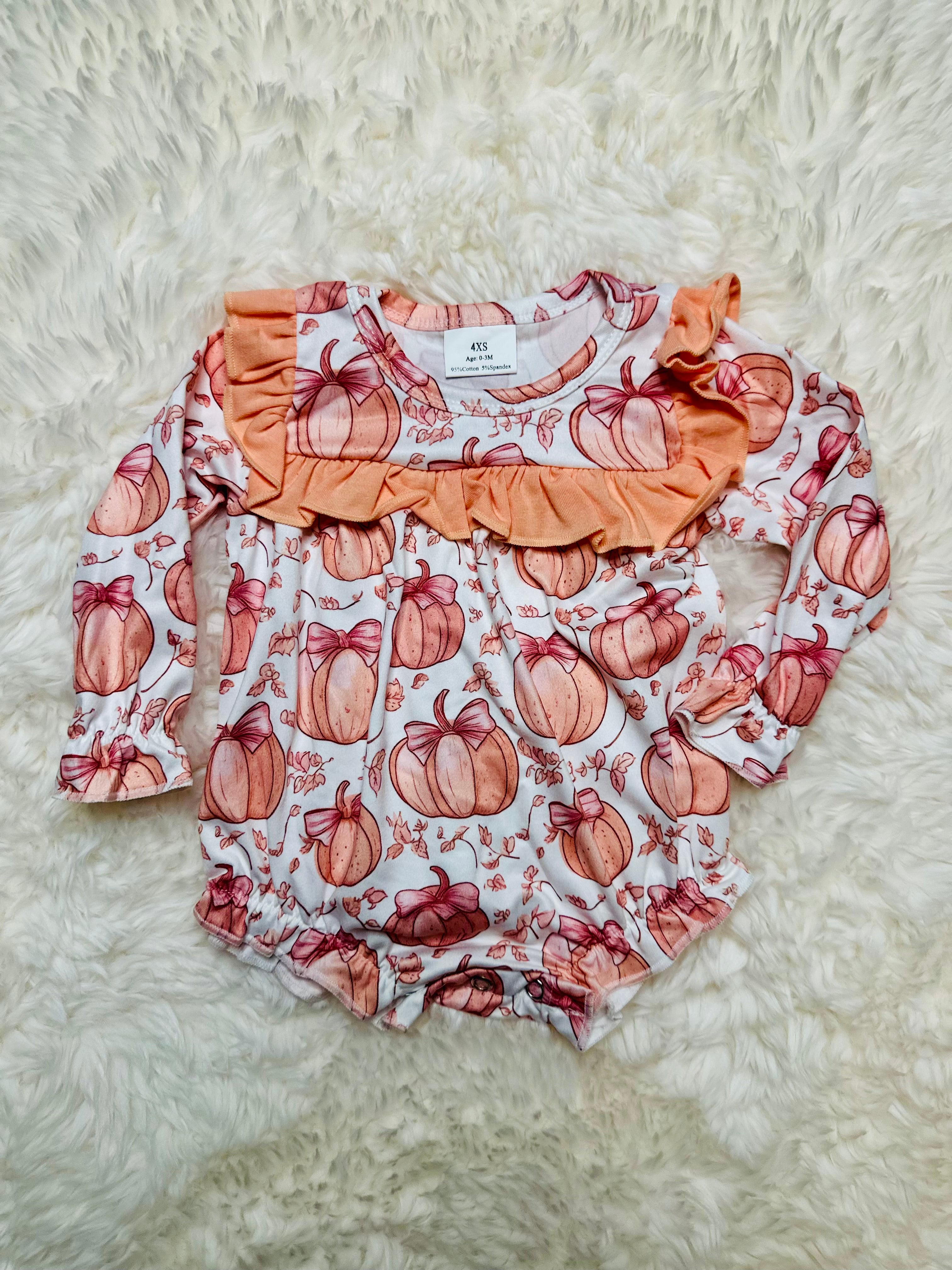 Pink Pumpkin Ruffle Bubble