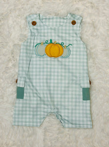 Boys Pumpkin Applique Romper