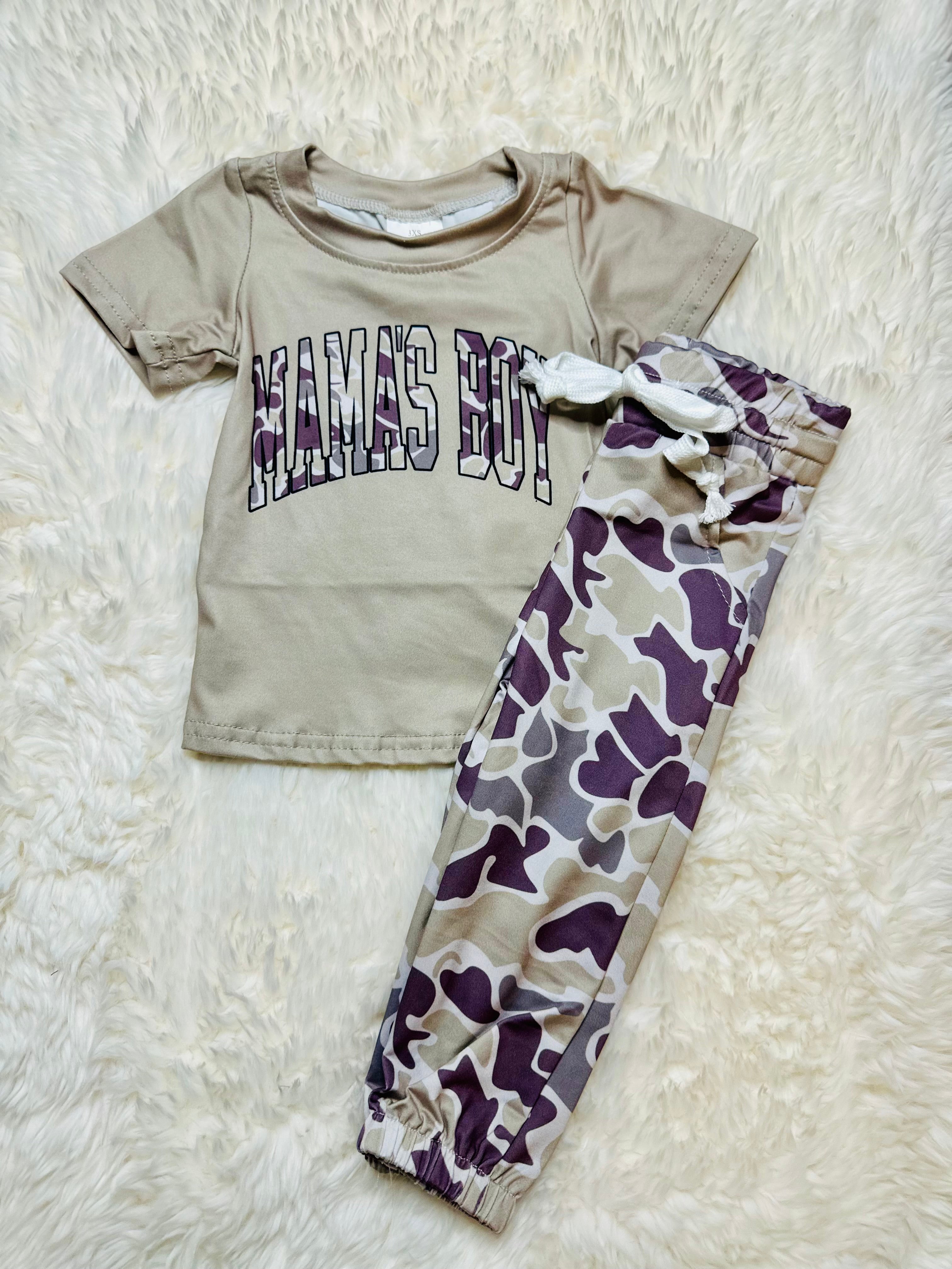 Mama's Boy Camo Pants Set