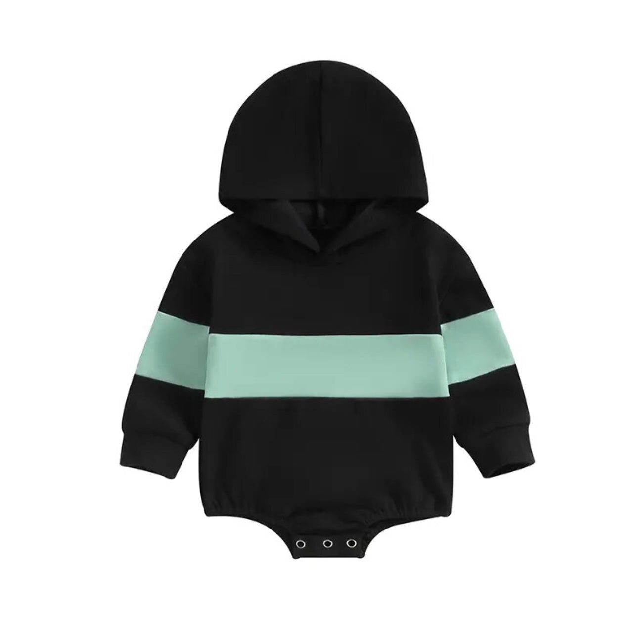 Teal Striped Onesie