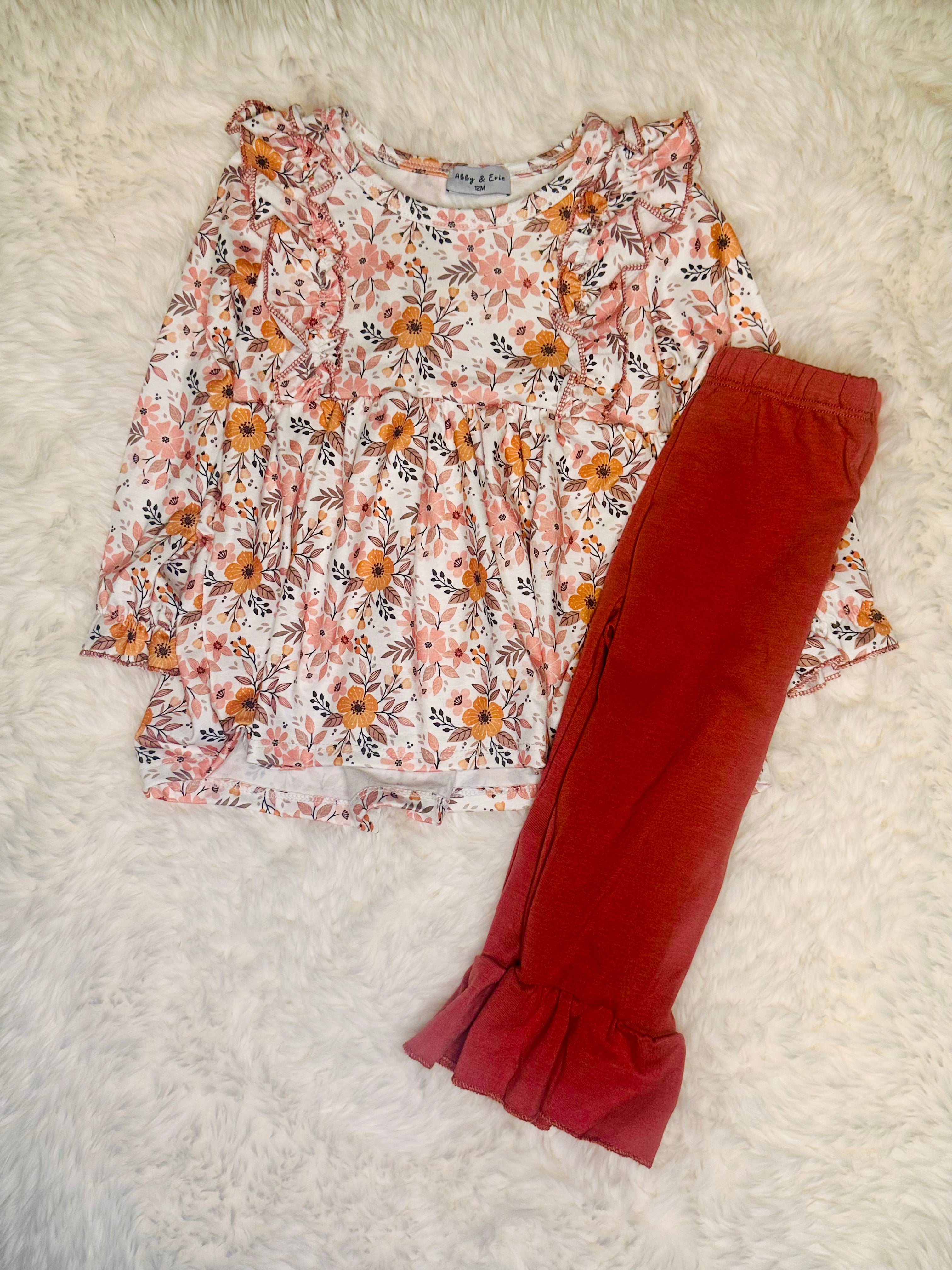 Orange Floral Set