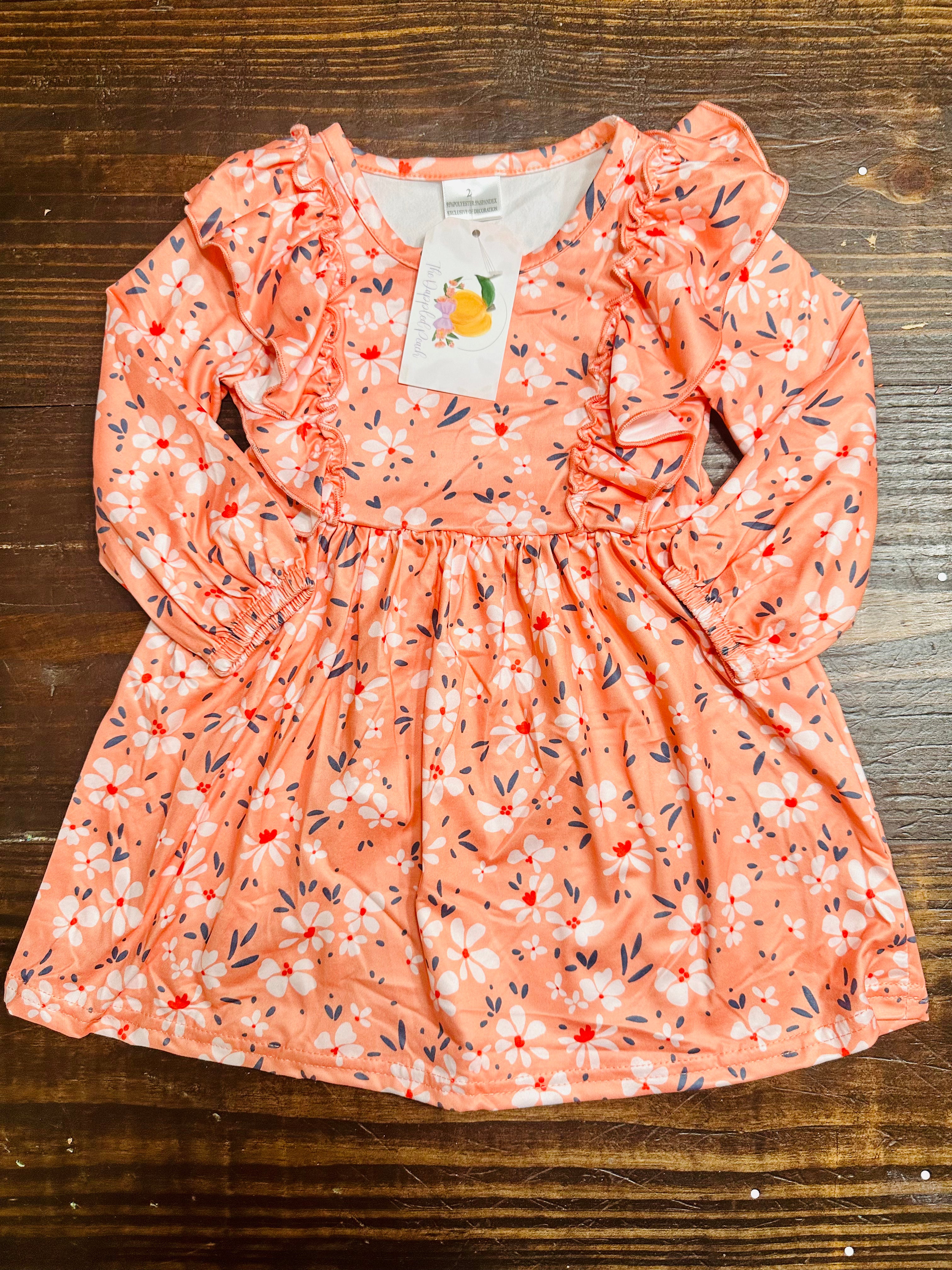 Orange Floral Dress