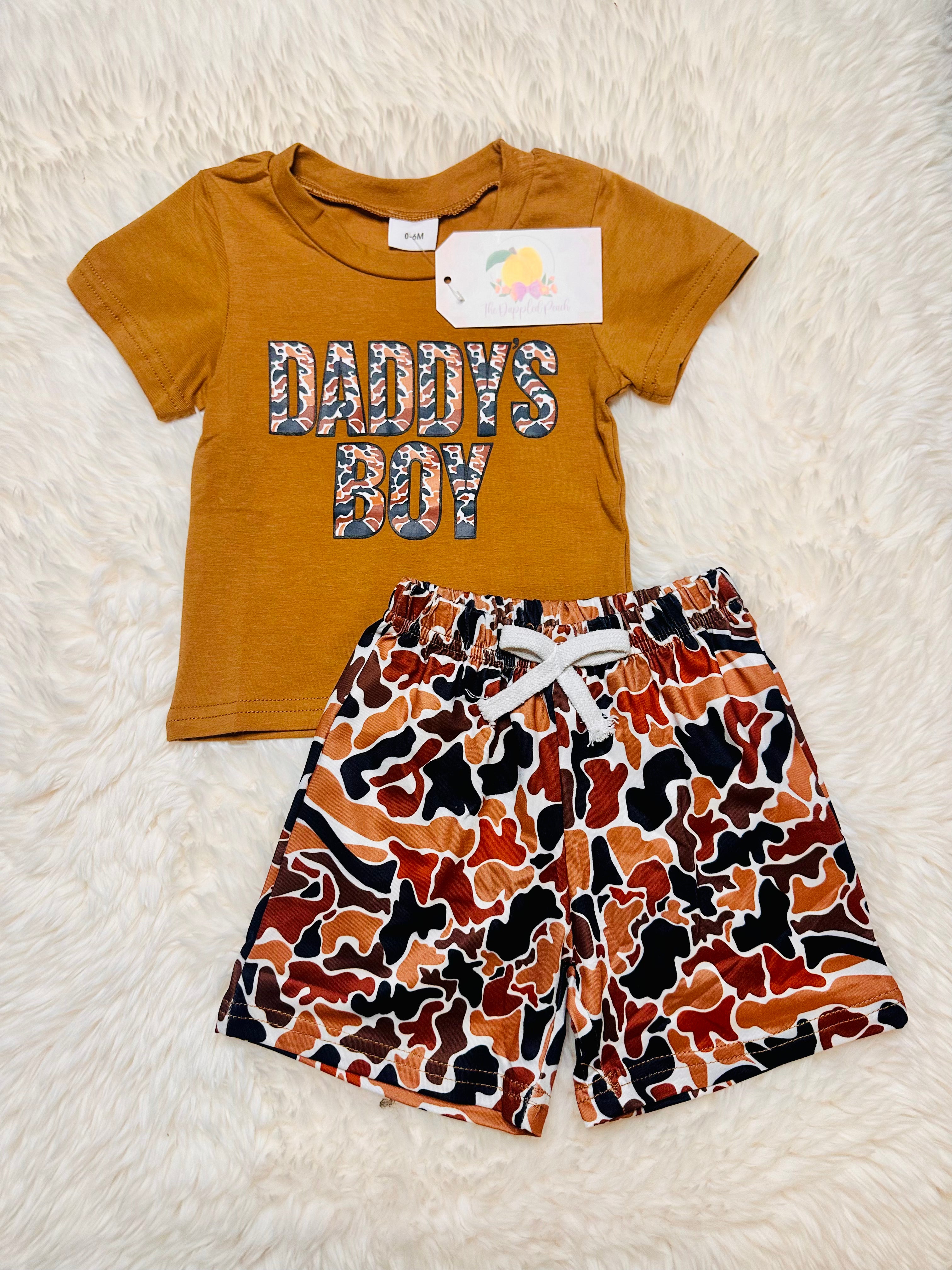 Daddy's Boy Brown Camo Set