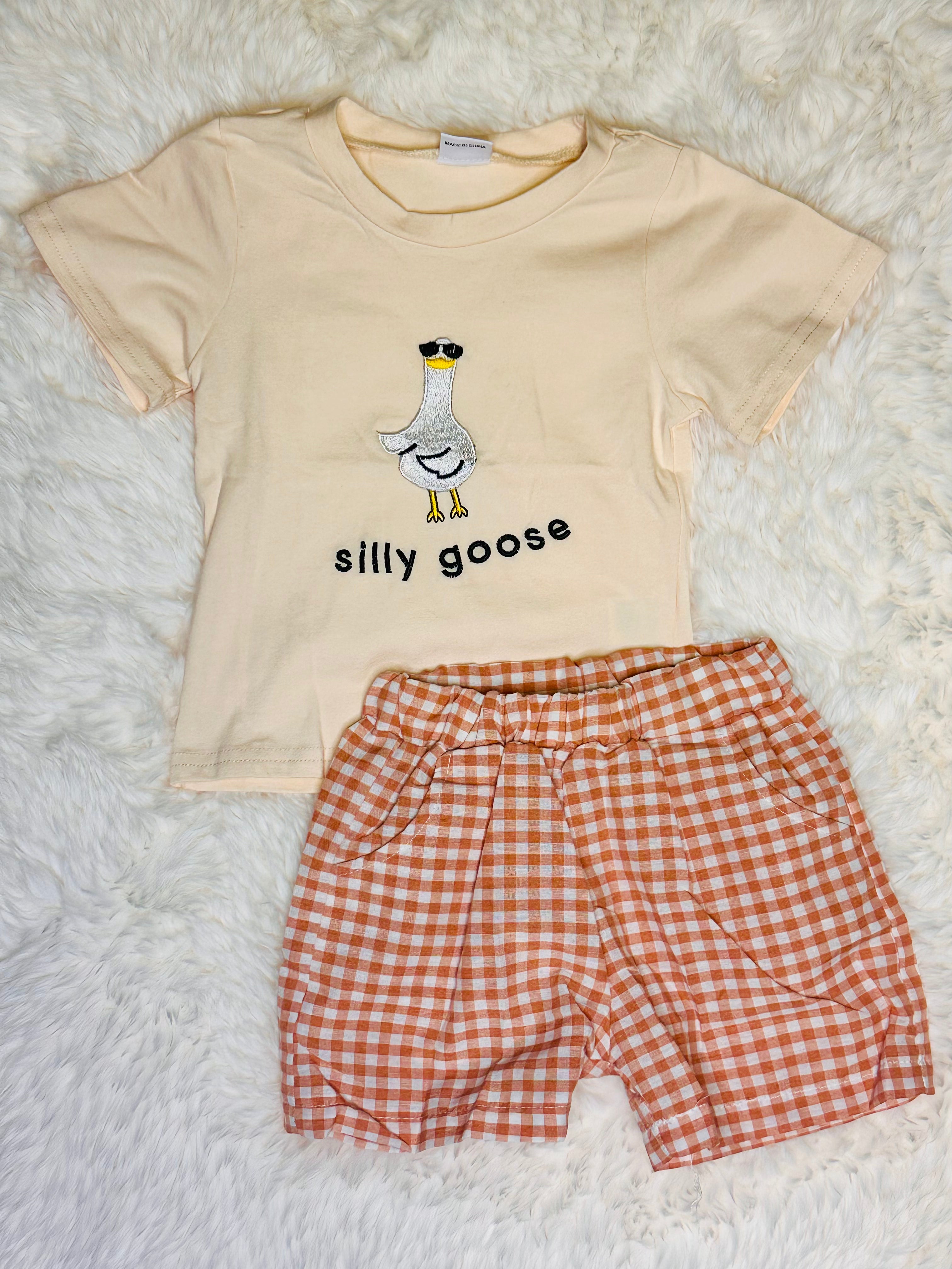 Silly Goose Embroidered Set