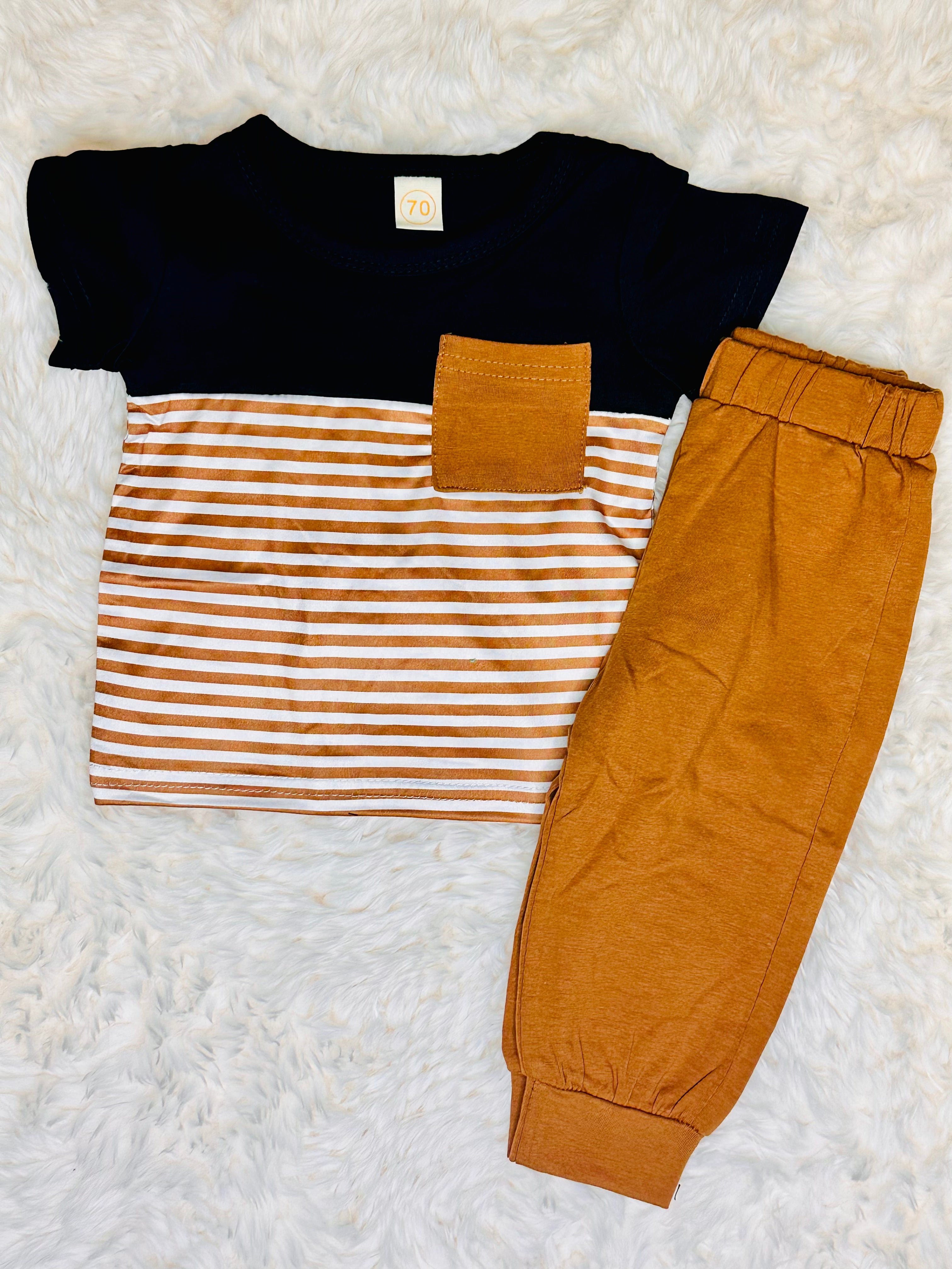 Brown Striped Set