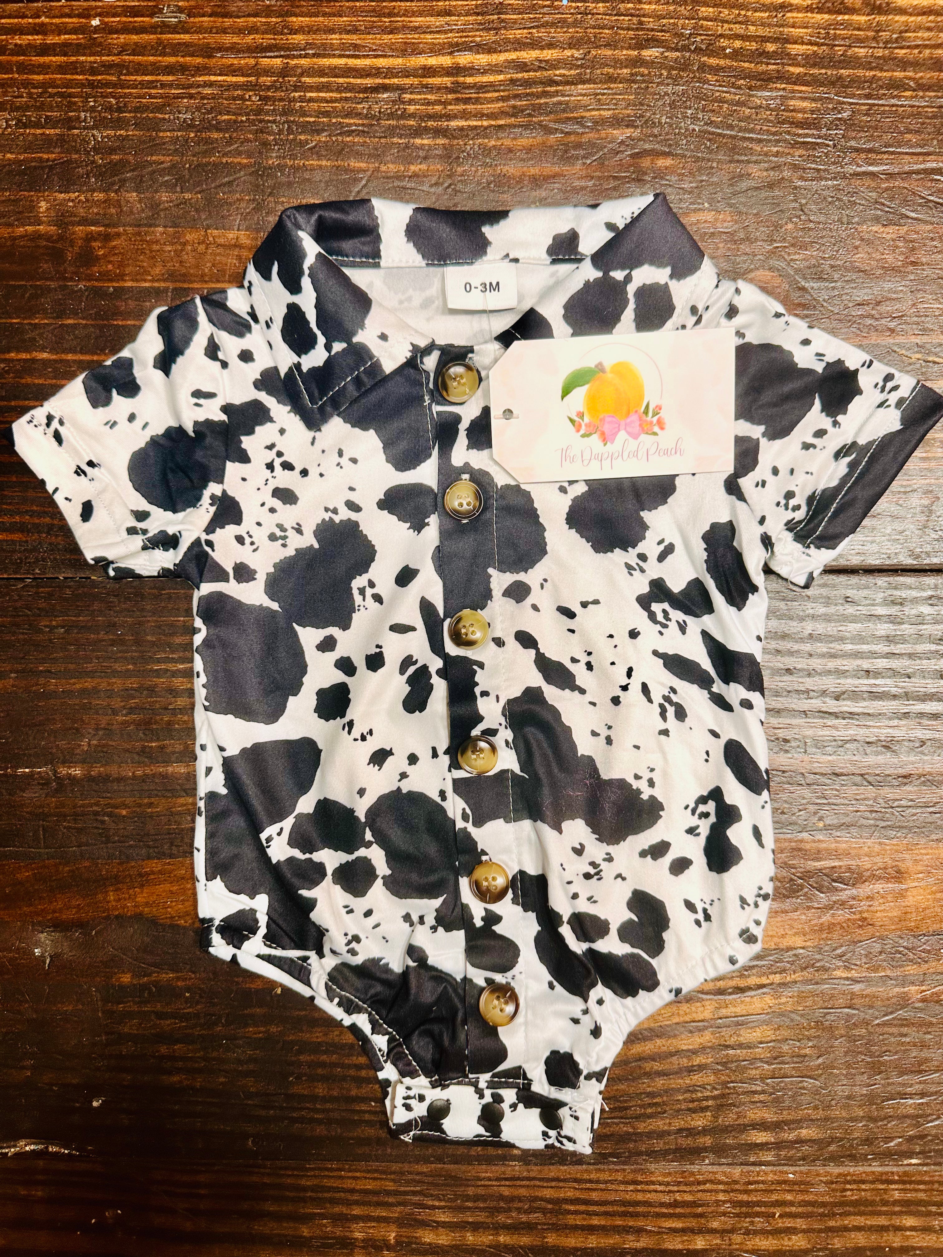 Cow Print Onesie