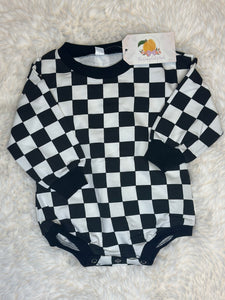 Black Checkered Onesie