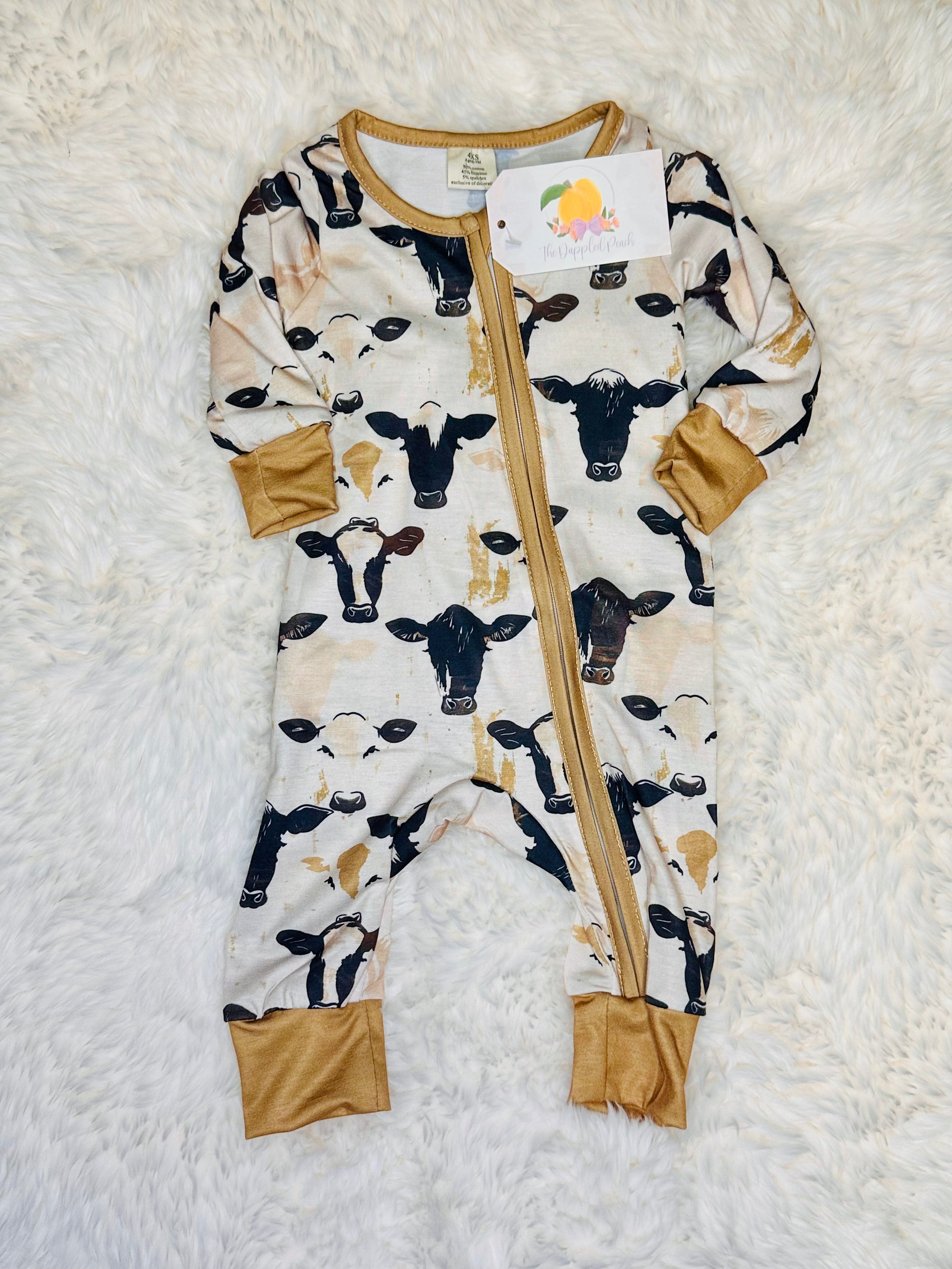 Cow Bamboo Onesie