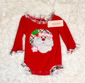 Red Santa Gingham Bubble