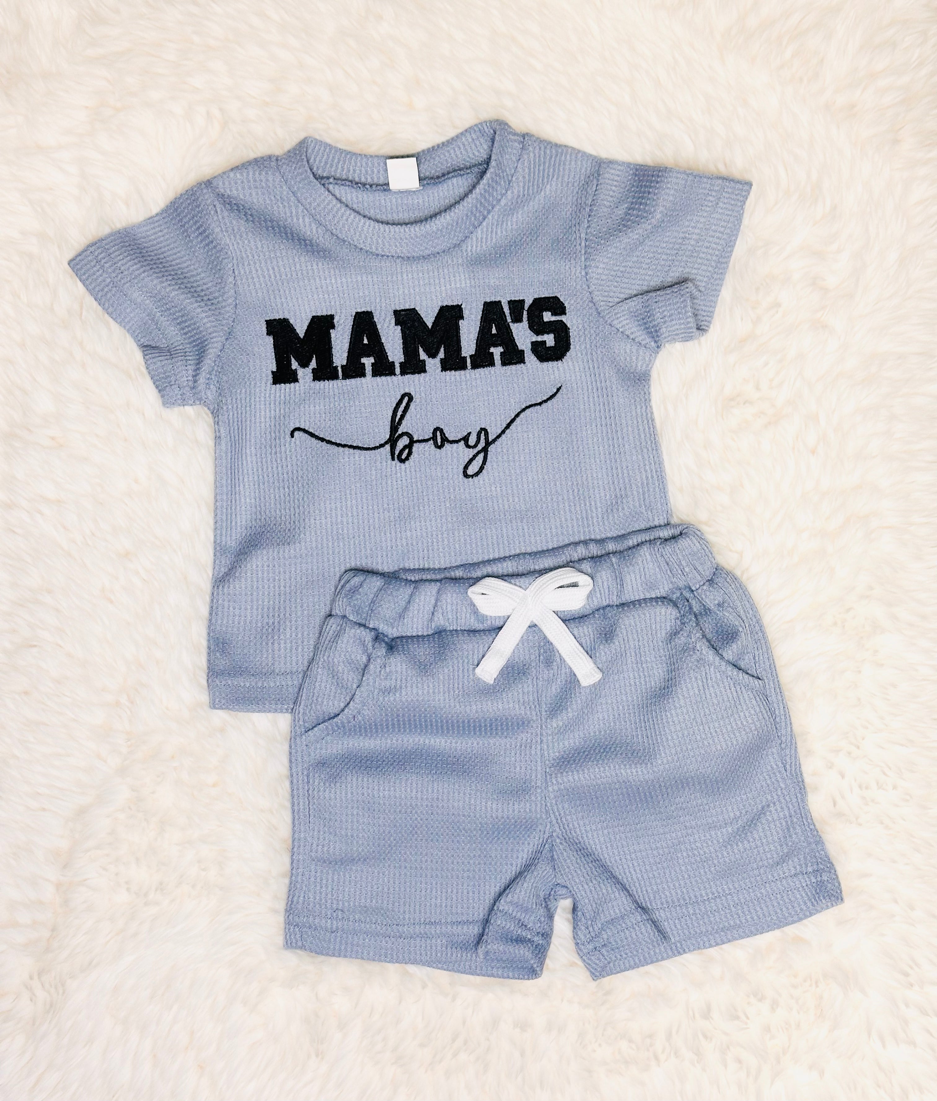 Mama’s Boy Waffle Knit Set