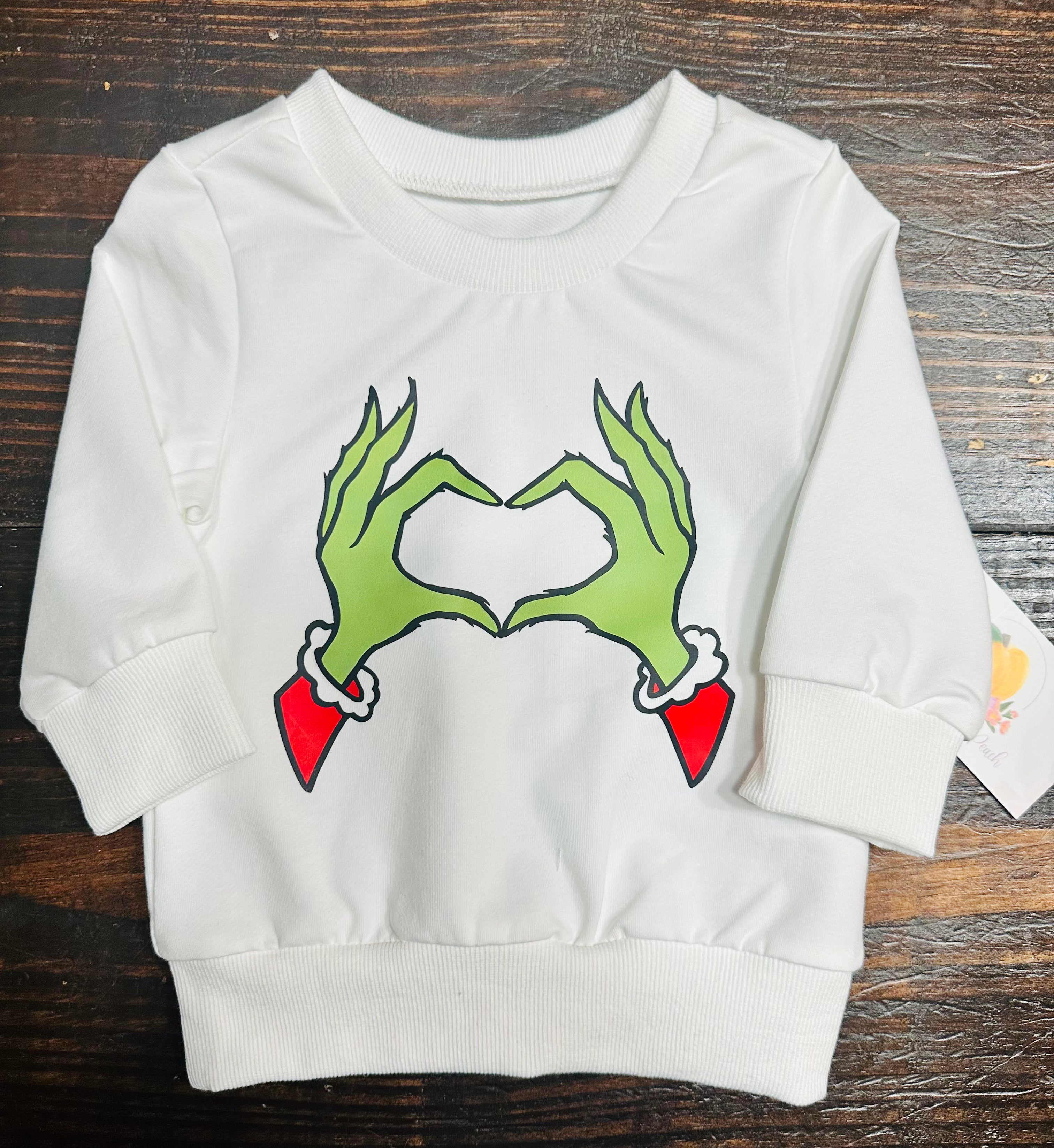 Green Man Heart Sweater