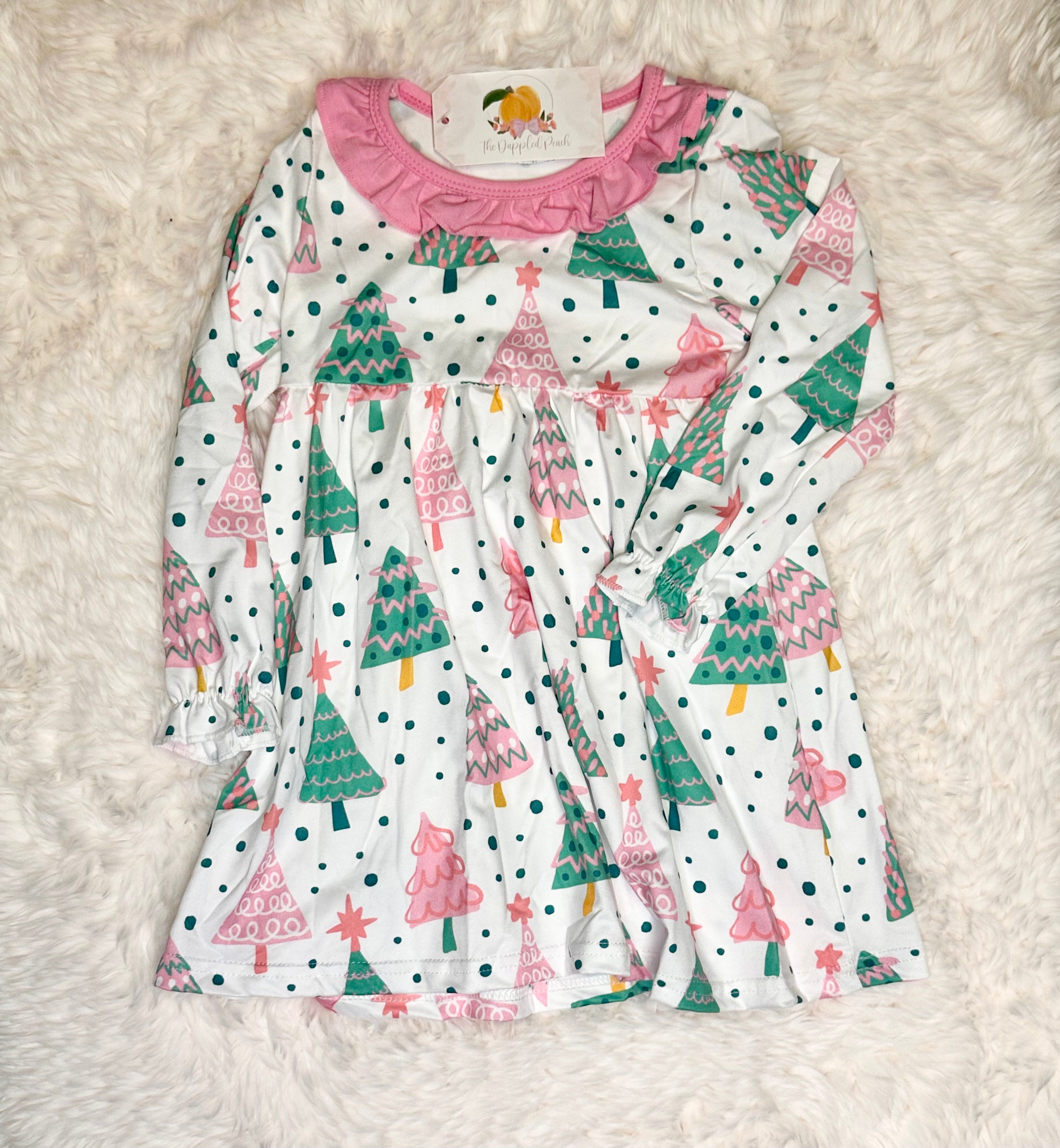 Pink Christmas Tree Dress