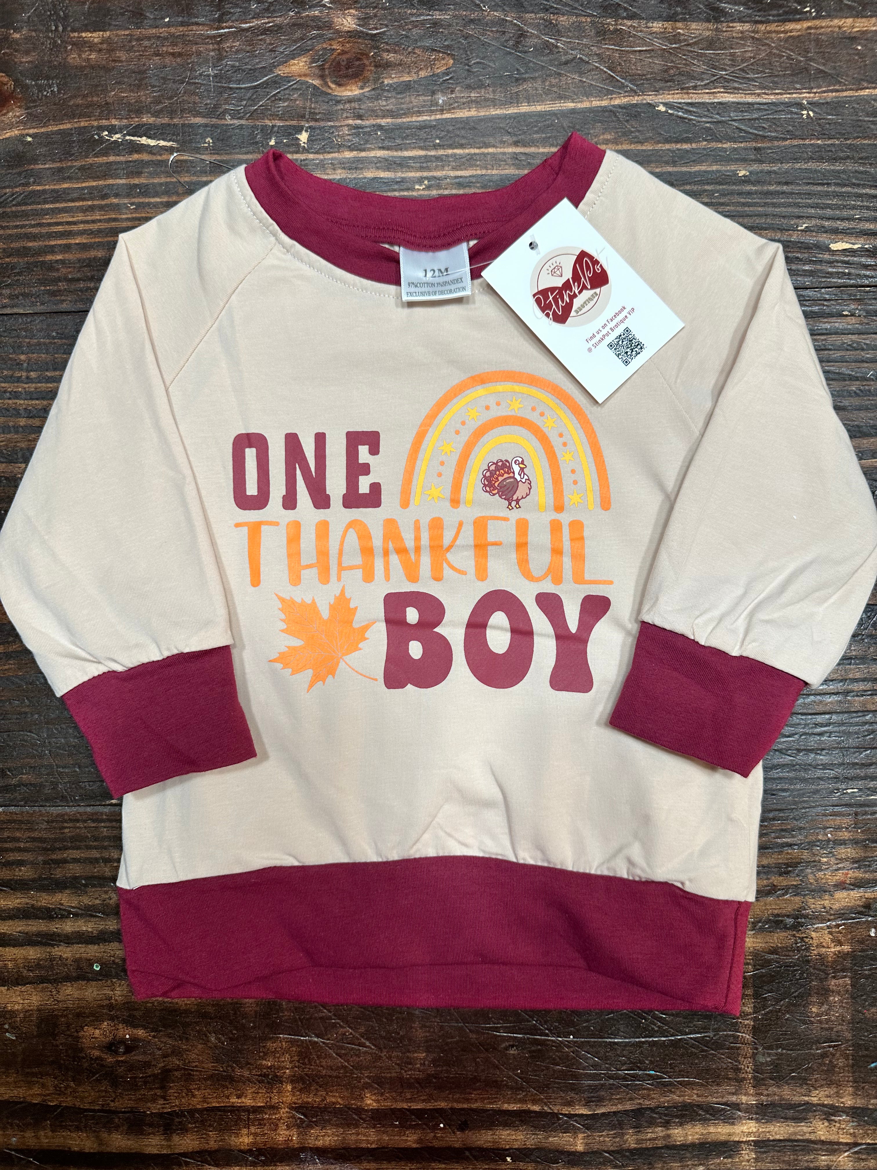 One Thankful Boy Shirt