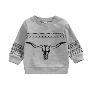 Grey Bullskull Sweatshirt